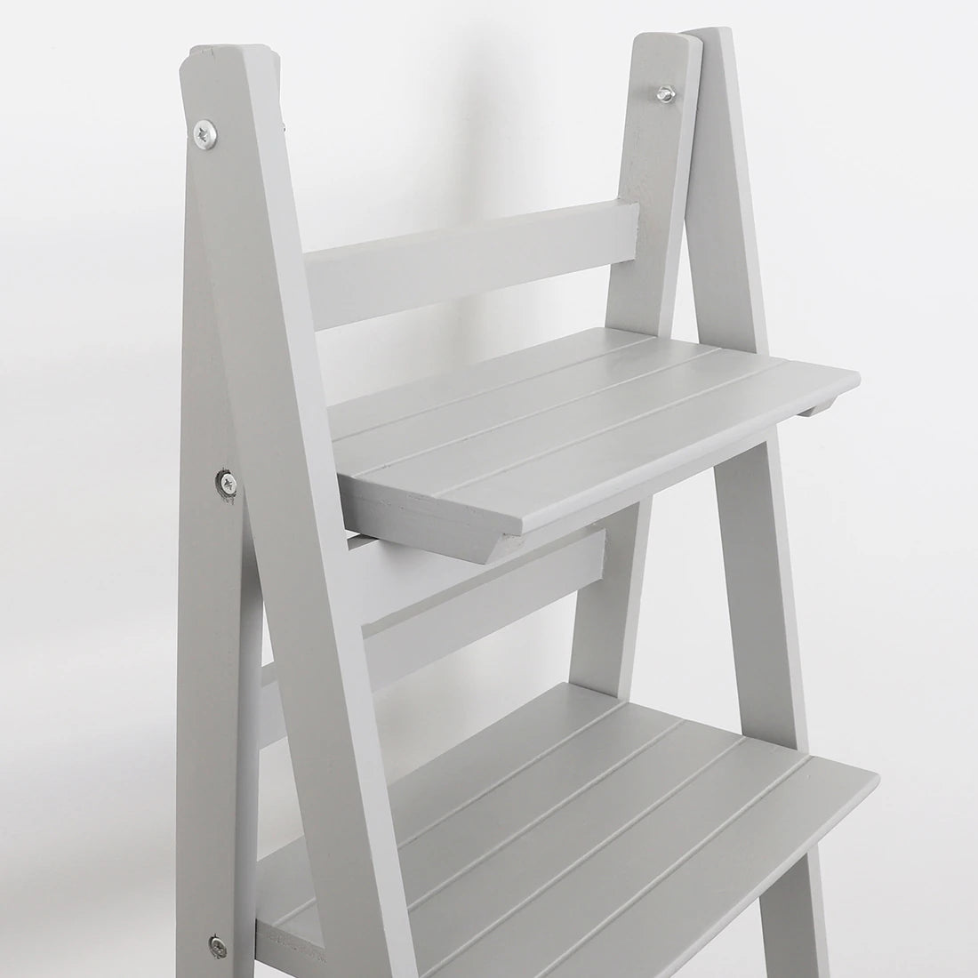 45.5" Light Grey 4-Tier Ladder Shelf