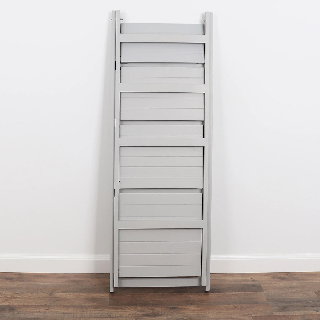 45.5" Light Grey 4-Tier Ladder Shelf