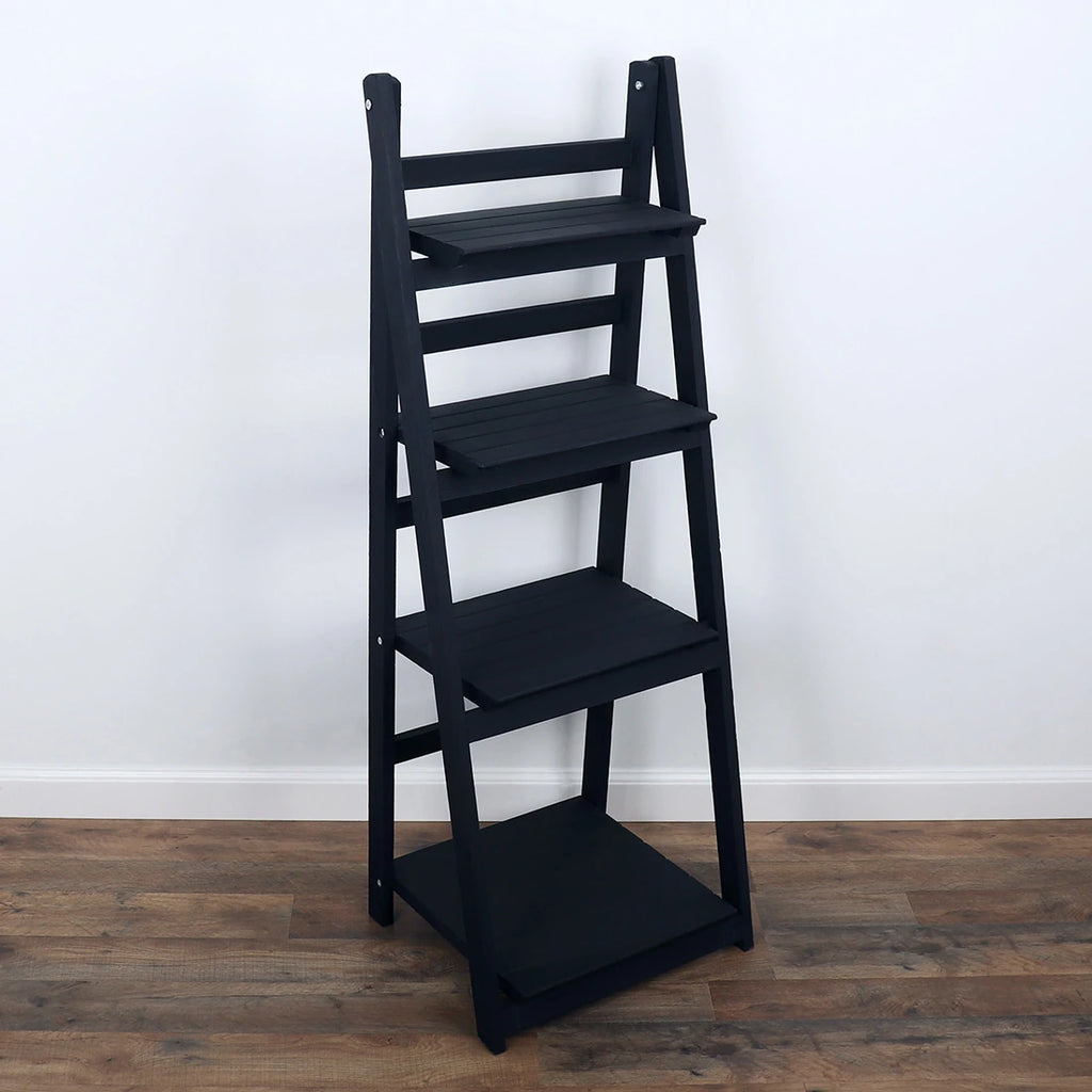 45.5" Navy 4-Tier Ladder Shelf