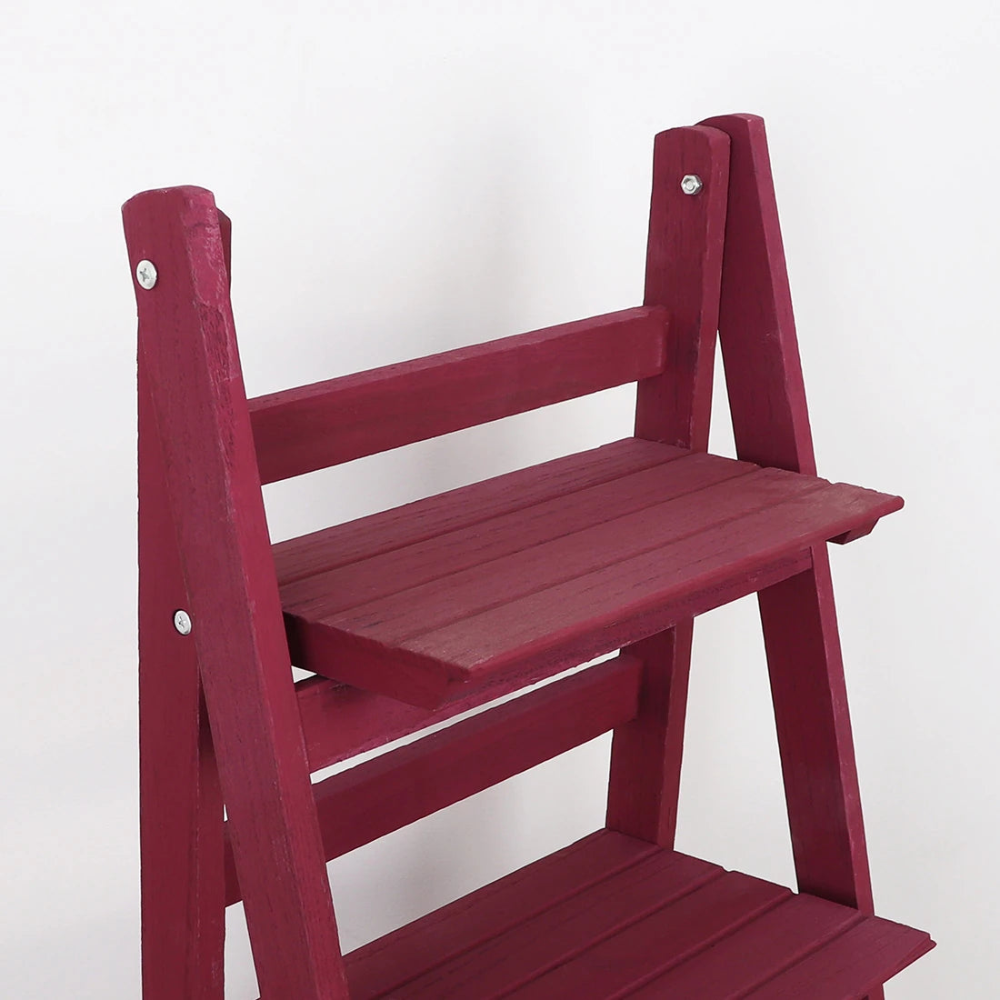 45.5" Raspberry 4-Tier Ladder Shelf