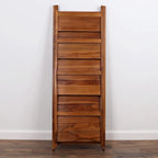 45.5" Teak Finish 4-Tier Ladder Shelf