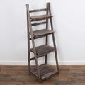 45.5" Umber 4-Tier Ladder Shelf