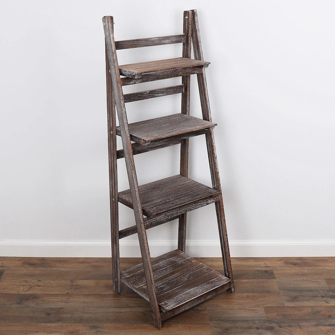 45.5" Umber 4-Tier Ladder Shelf