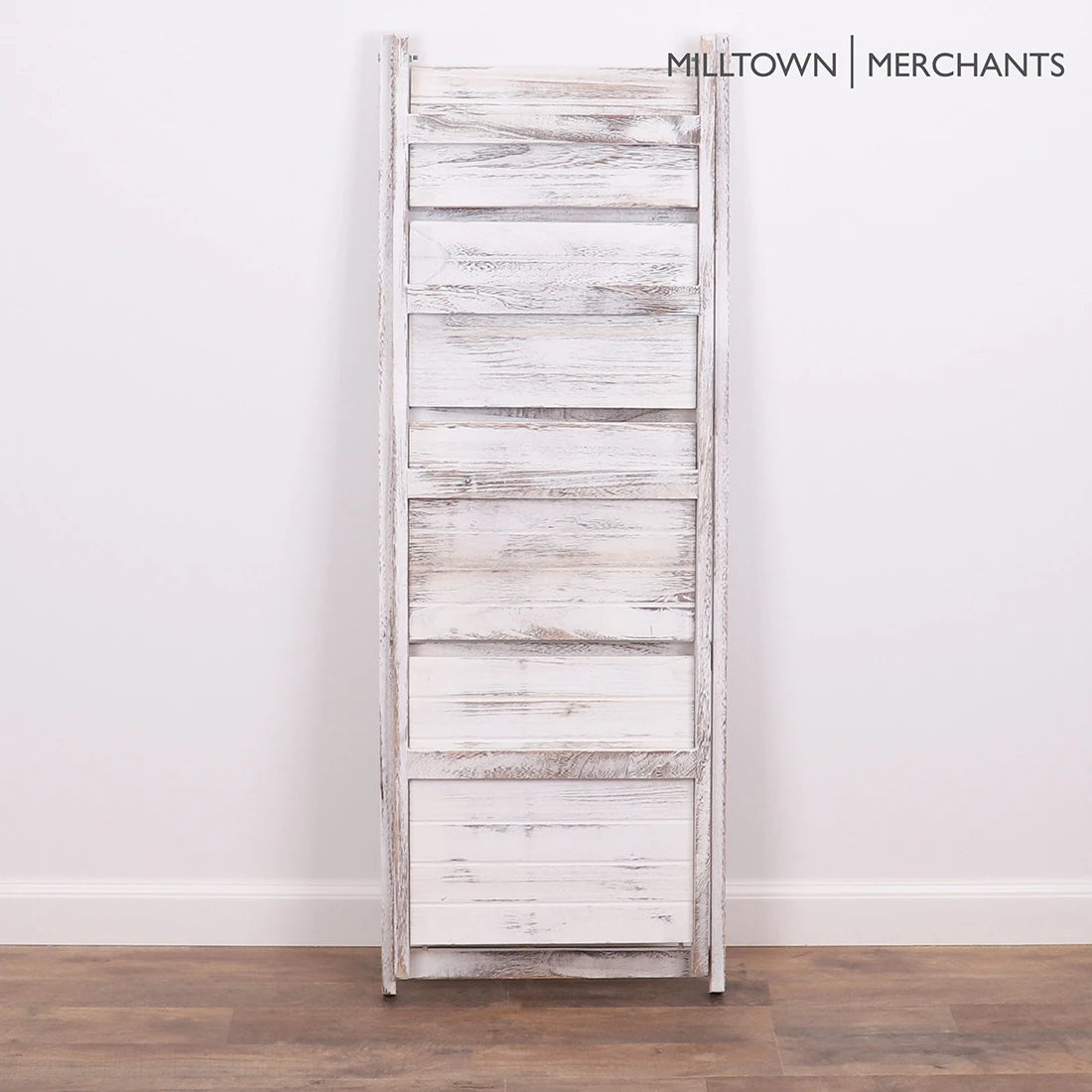 45.5" White 4-Tier Ladder Shelf
