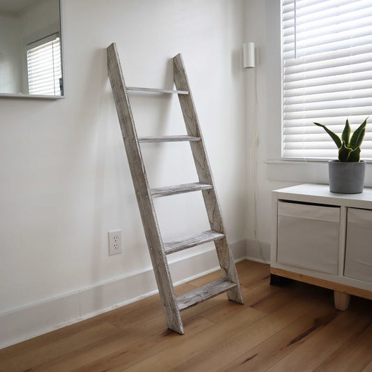 Milltown Merchants Blanket Ladder - Distressed White