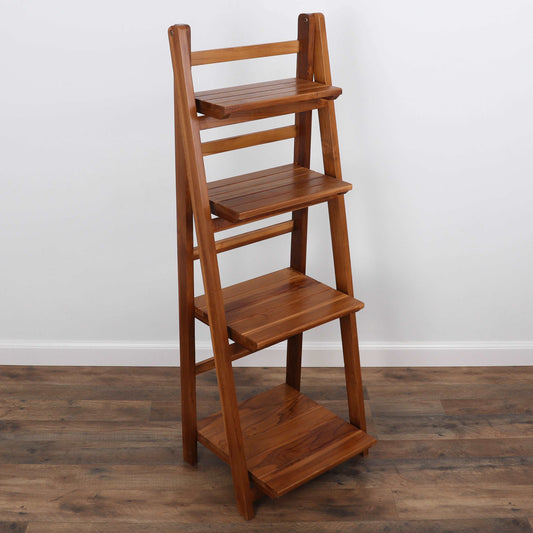 Milltown Merchants Ladder Bookshelf - Teak