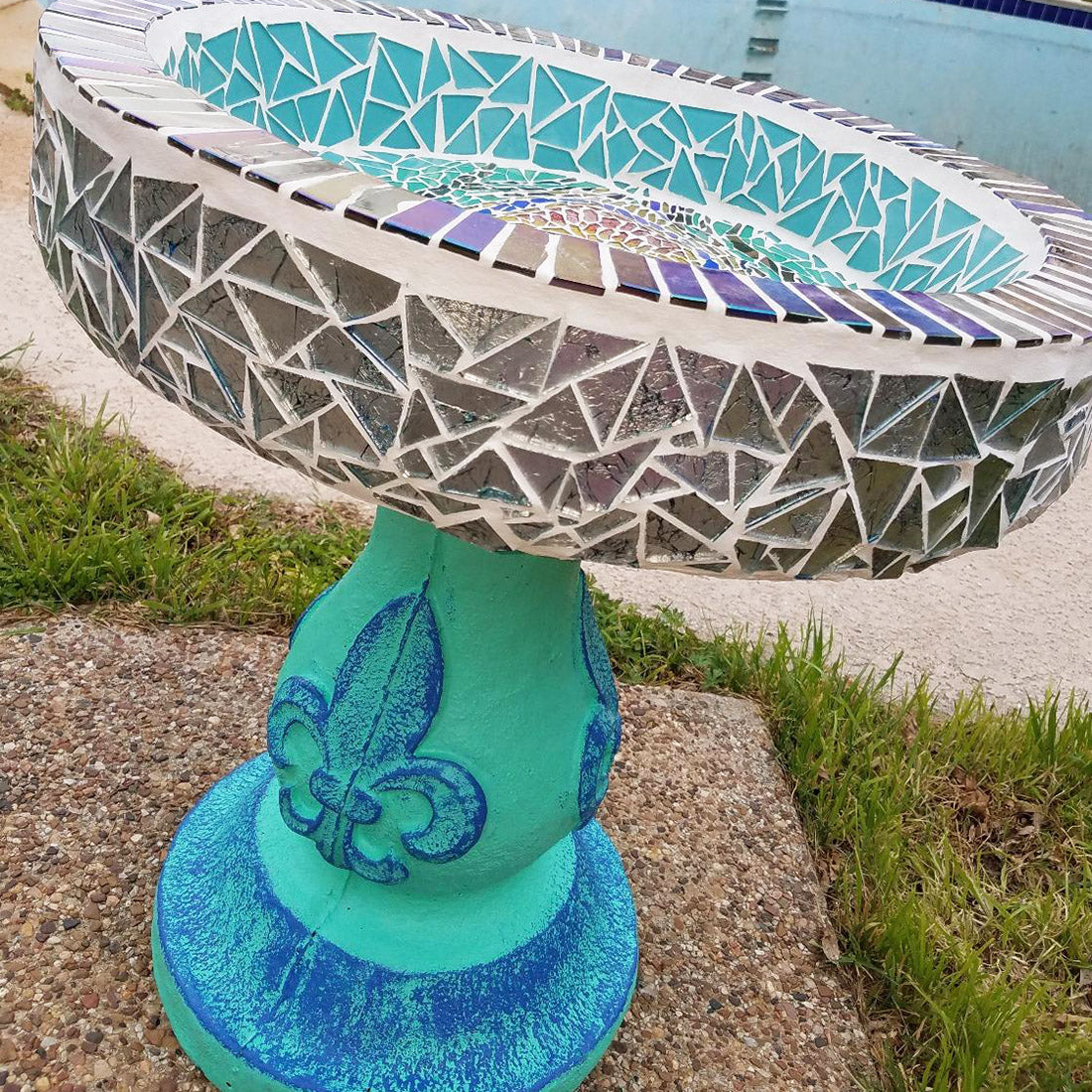 Teal Crystal Tile 48mm