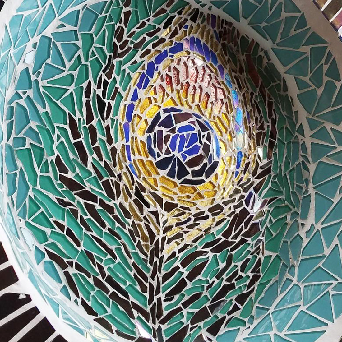 Teal Crystal Tile 48mm