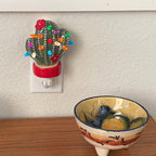 Ceramic Christmas Cactus Night Light