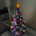 15.5" Pearl Violet Ceramic Christmas Tree
