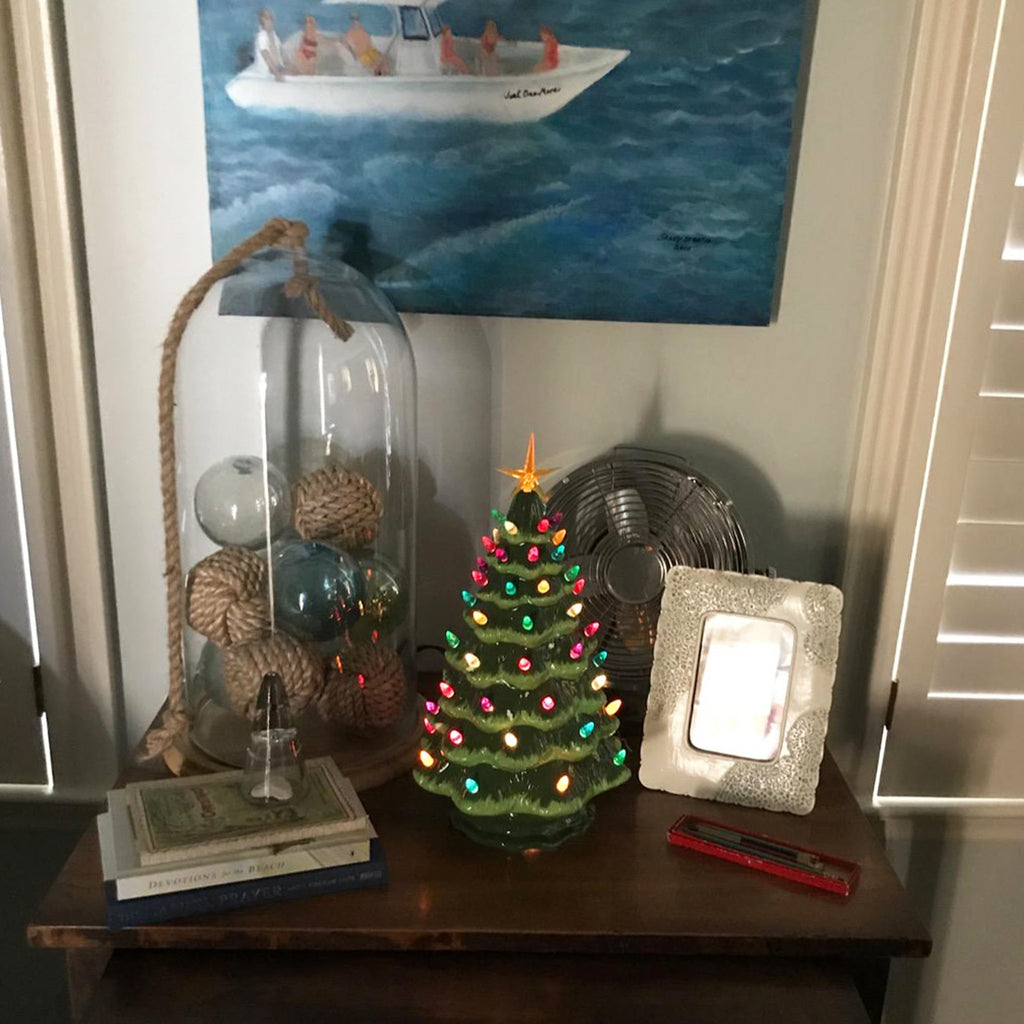 15.5" Green Ceramic Christmas Tree