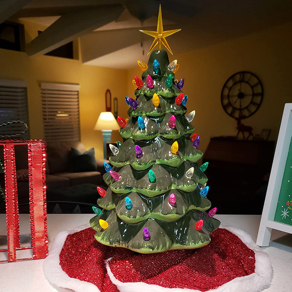 15.5" Green Ceramic Christmas Tree