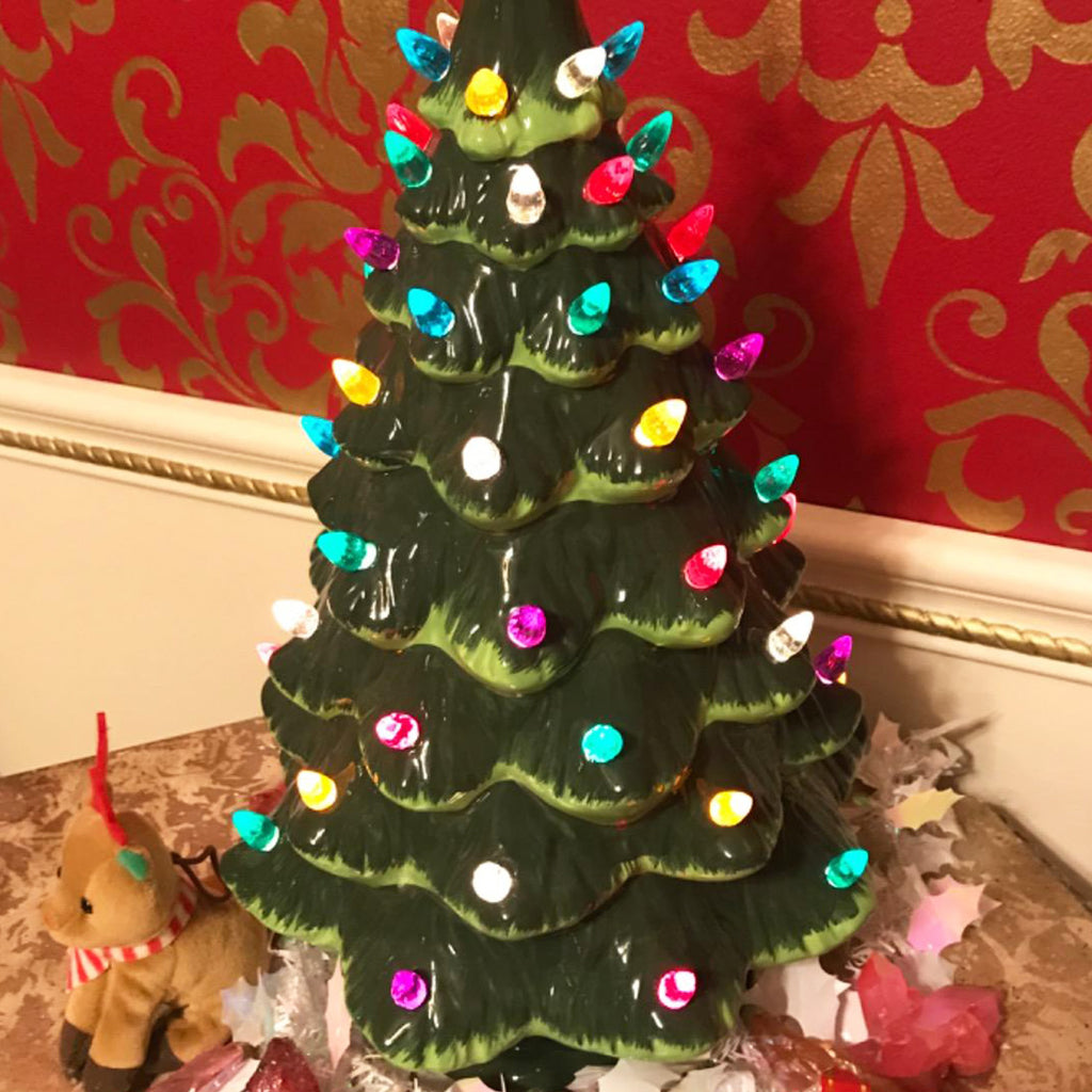 15.5" Green Ceramic Christmas Tree