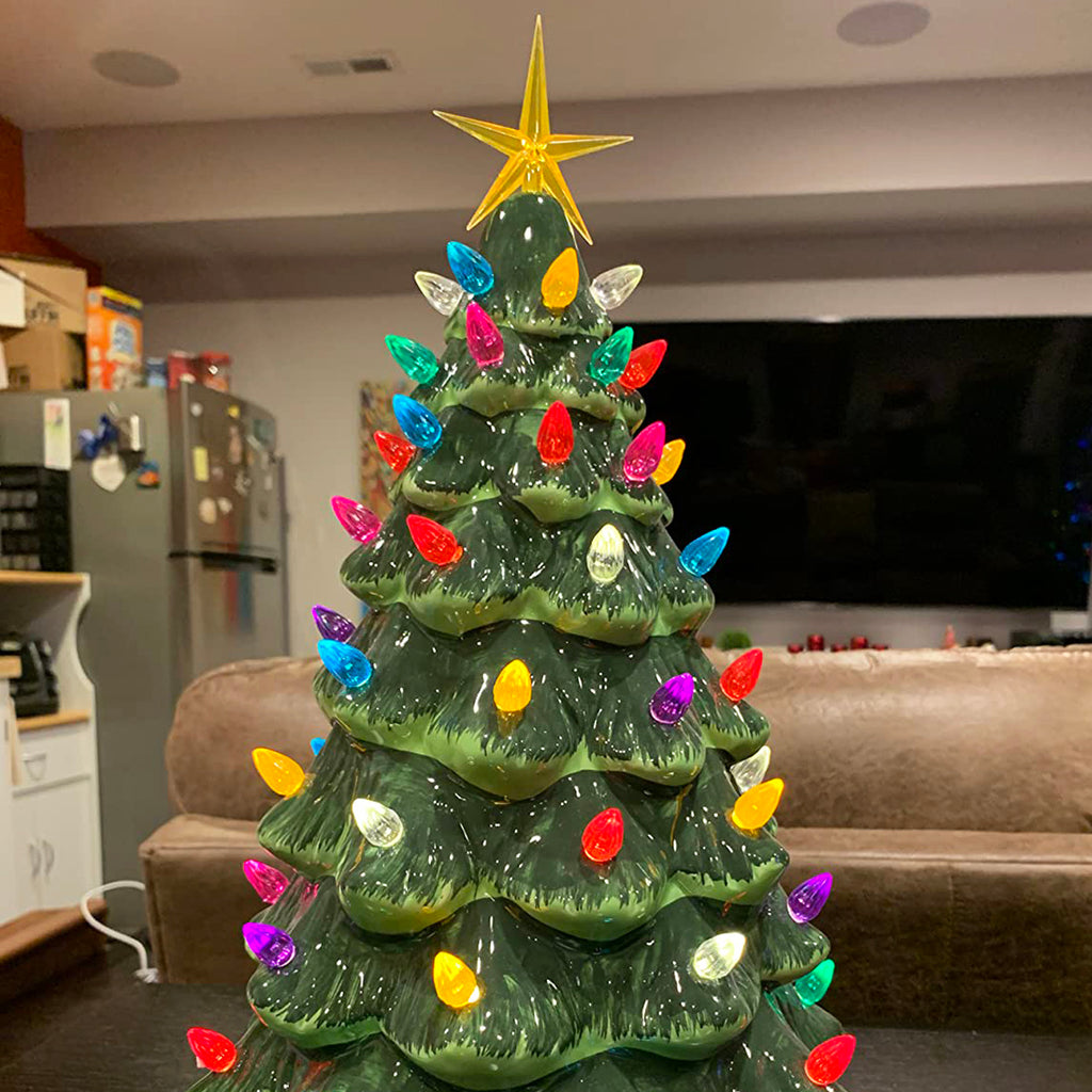 15.5" Green Ceramic Christmas Tree