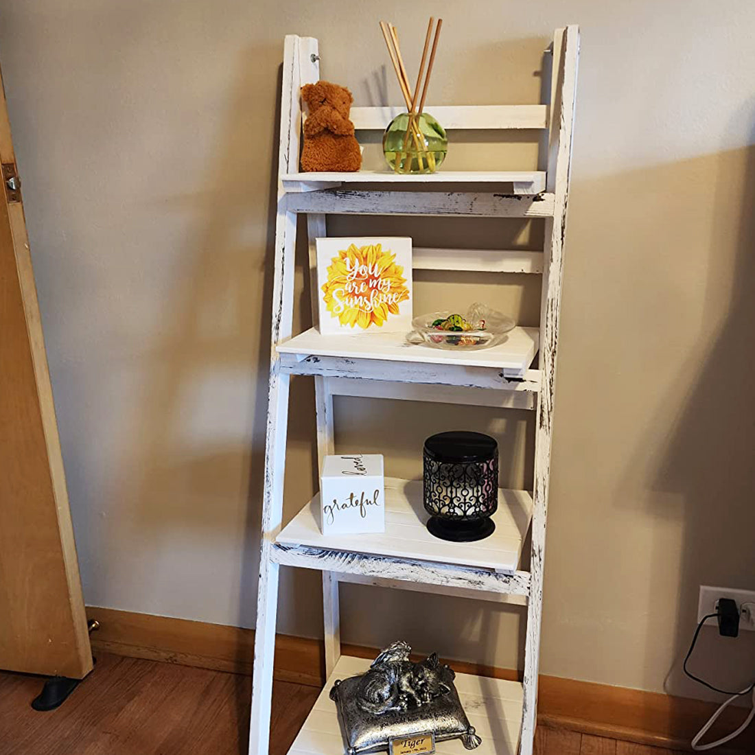 Milltown Merchants Ladder Bookshelf - White
