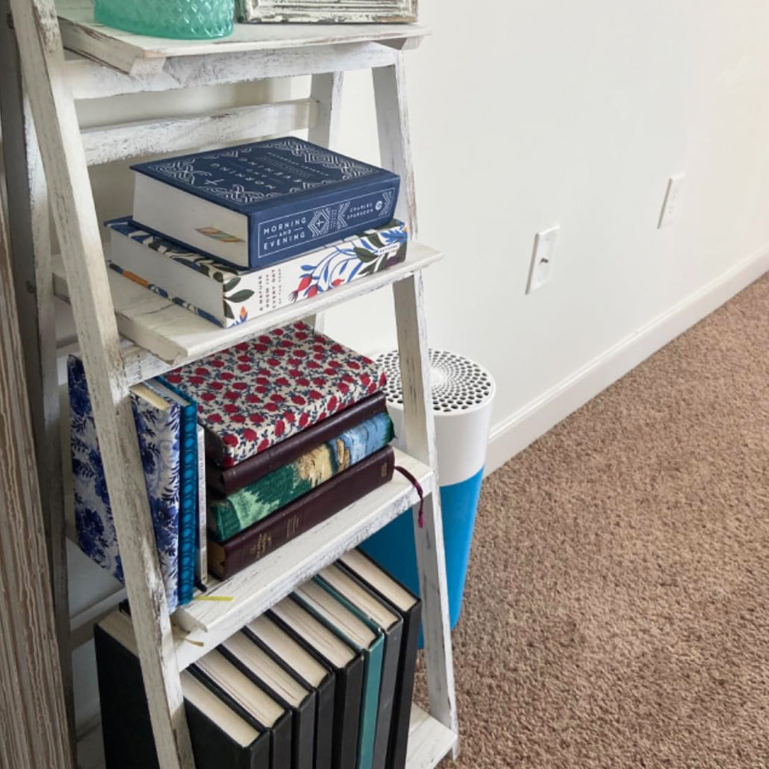Milltown Merchants Ladder Bookshelf - White