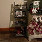 45.5" Brown 4-Tier Ladder Shelf