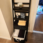 45.5" Black 4-Tier Ladder Shelf