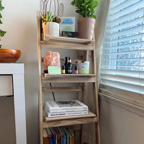 45.5" Driftwood 4-Tier Ladder Shelf