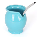 Modern Mate Gourd and Bombilla Set - Aqua Blue