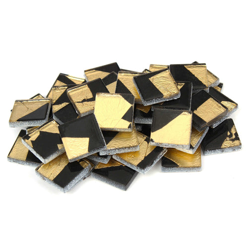 Gold-Black Foil Tile 20mm