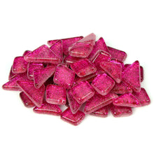 Load image into Gallery viewer, Hot Pink Glitter Smooth Mosaic Tile
