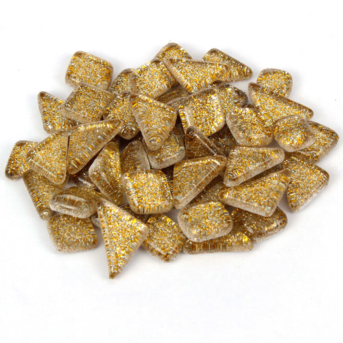 Gold Glitter Smooth Mosaic Tile