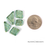 Mermaid Green Glitter Smooth Mosaic Tile