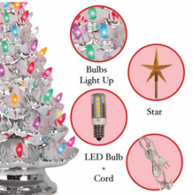 Load image into Gallery viewer, Silver Ceramic Christmas Tree - Medium
