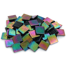 Load image into Gallery viewer, Iridescent Black Mosaic Tile - 3/4 Inch
