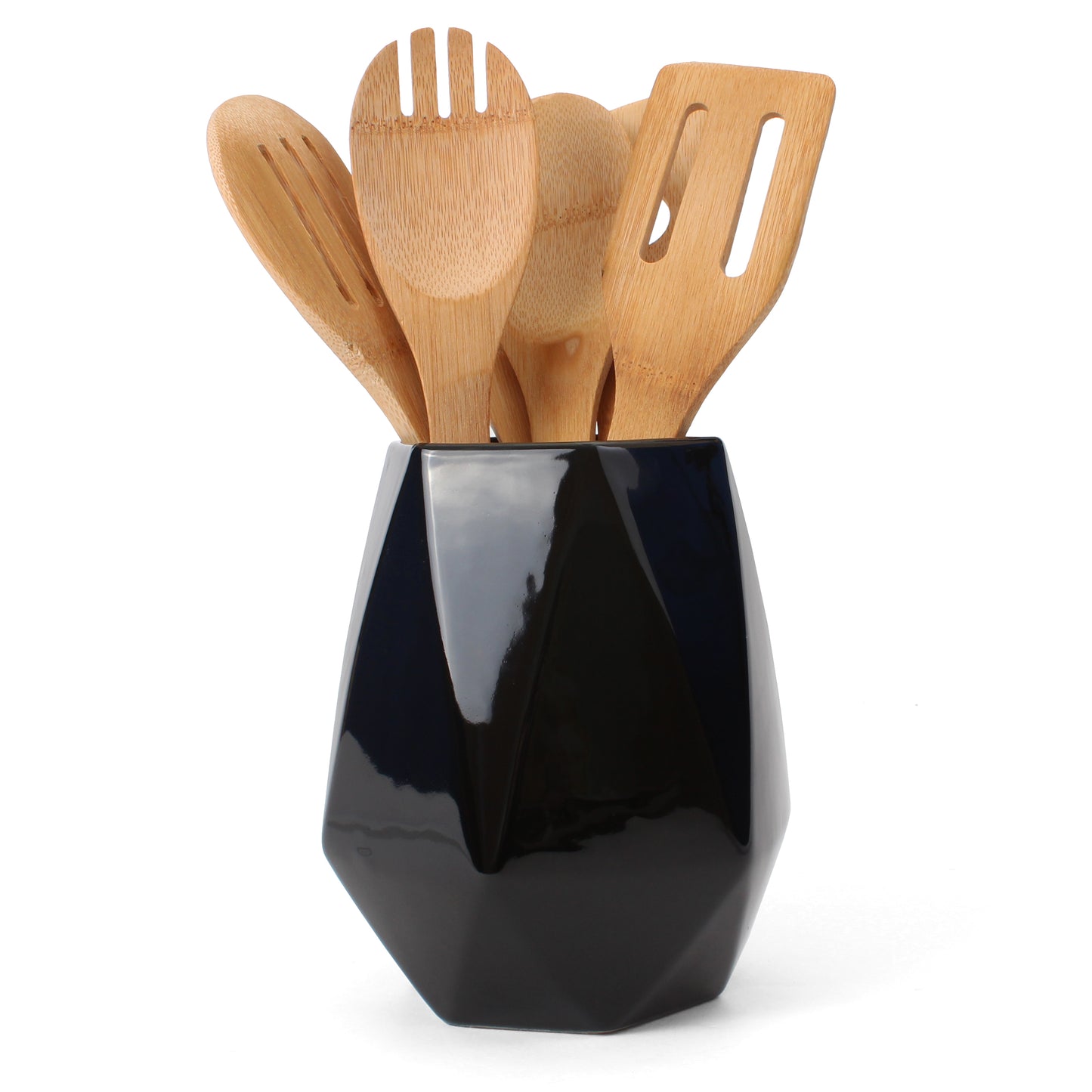 Ceramic Utensil Holder - Black