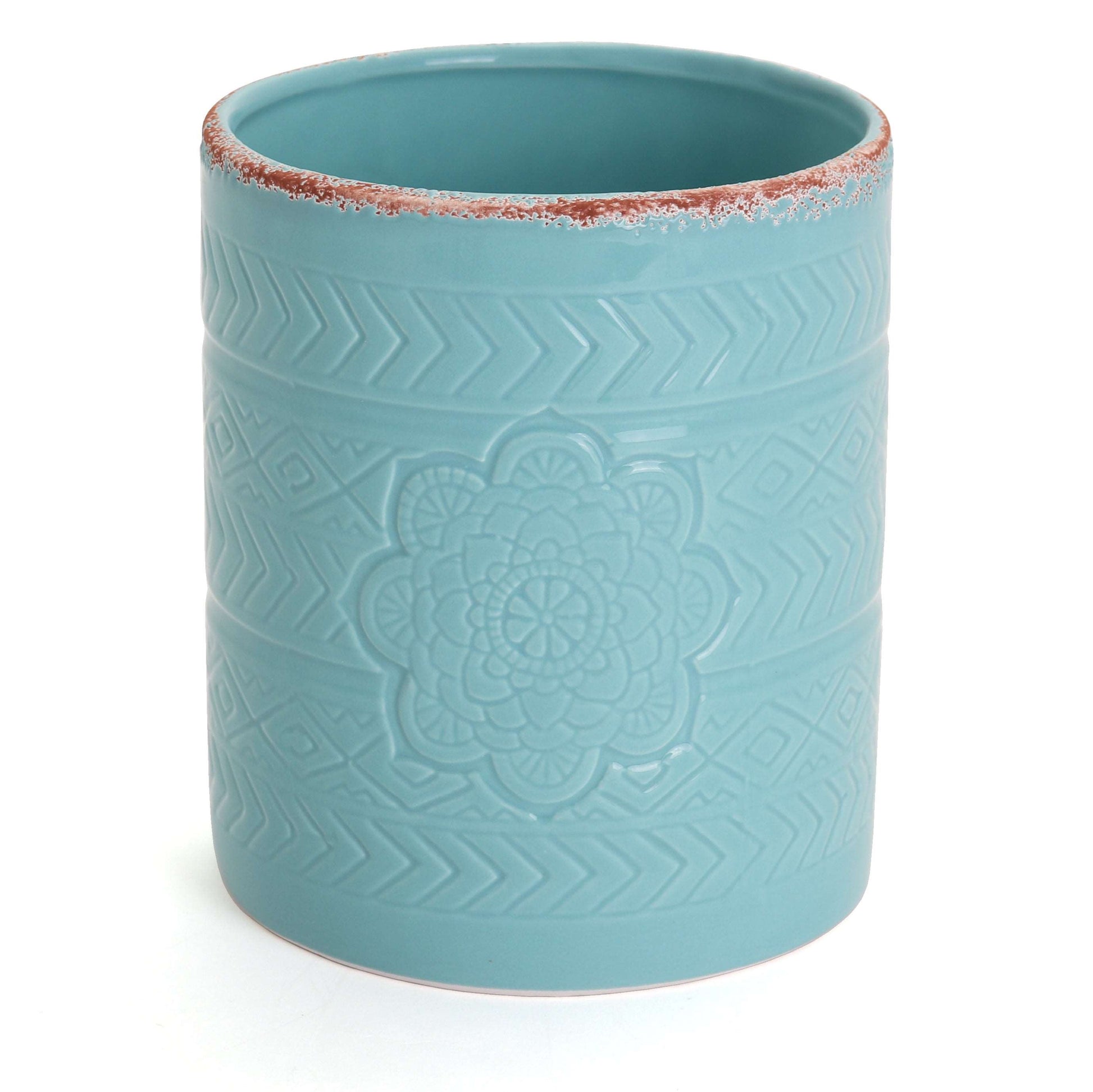 Bohemian Utensil Holder - Turquoise