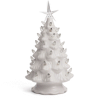 11.5" White Ceramic Christmas Tree