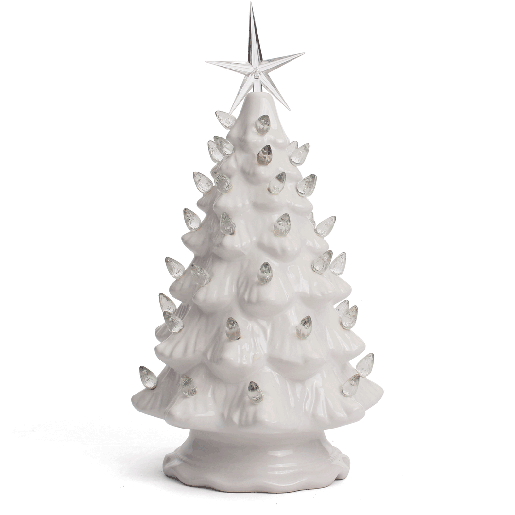 White Ceramic Christmas Tree - Medium