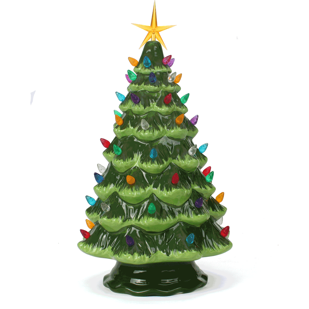 15.5" Green Ceramic Christmas Tree