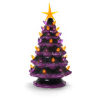 11.5" Purple Halloween Ceramic Tree