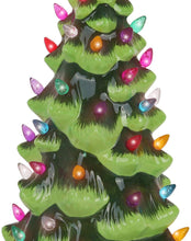 Load image into Gallery viewer, 13&quot; Green Christmas Tree with Multicolored Lights
