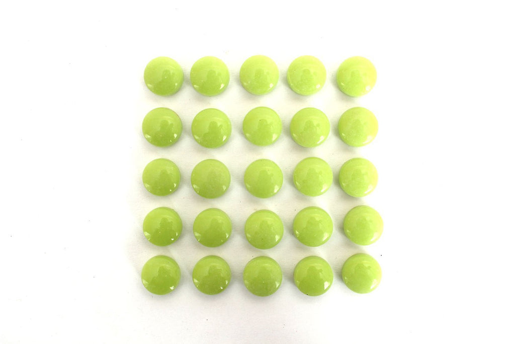 Lime Green Round 12 mm Mosaic Tile