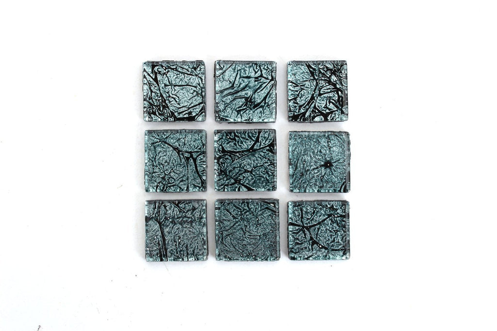 Blue-Black 3/4 Inch Foil Mosaic Tile