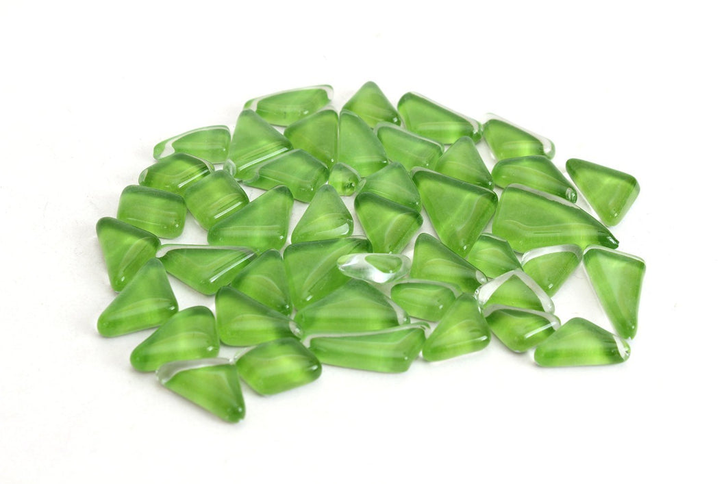 Lime Green Smooth Mosaic Pieces