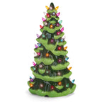 13" Green Lighted Ceramic Christmas Tree