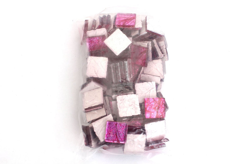 Pink 3/4 Inch Foil Mosaic Tile