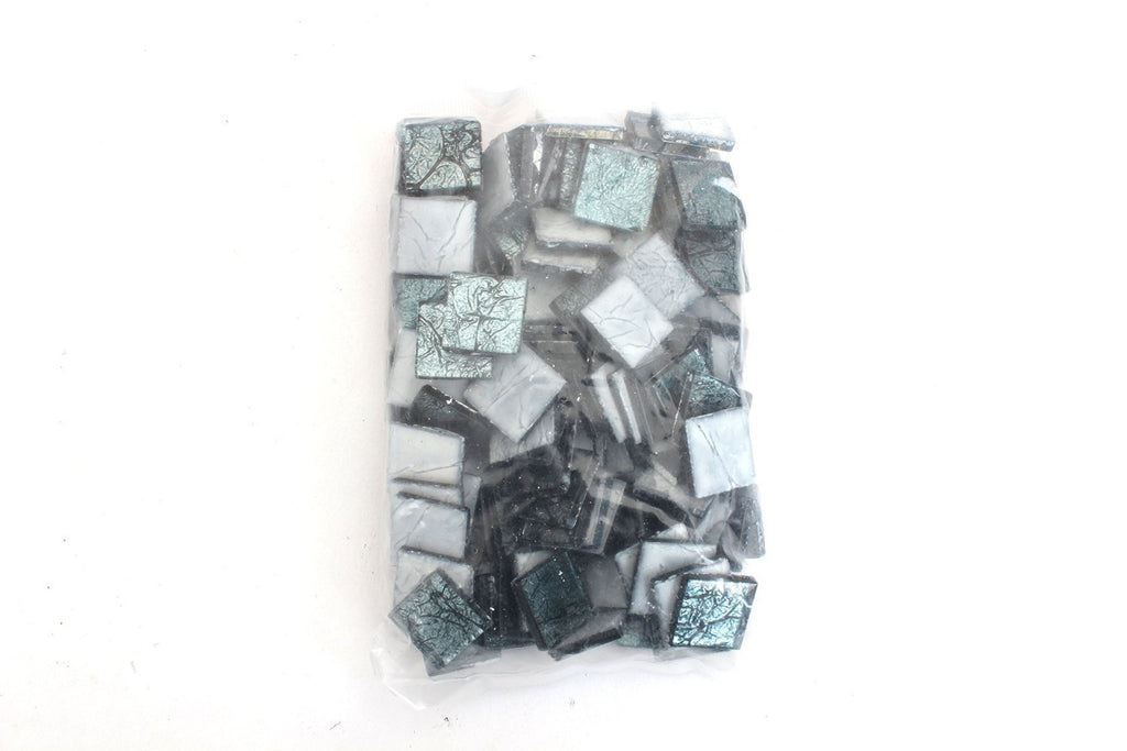 Blue-Black 3/4 Inch Foil Mosaic Tile