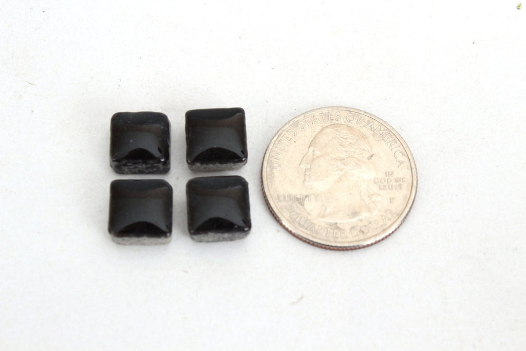 Black Ceramic Mini Tile - 4/10 Inch