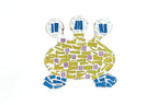 Blue Glitter Mosaic Tile - 3/4 Inch
