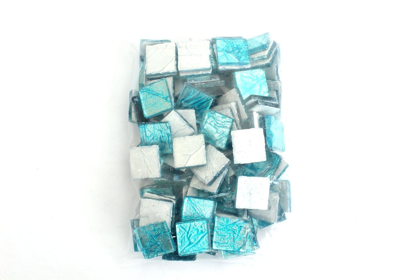 Light Blue 3/4 Inch Foil Mosaic Tile