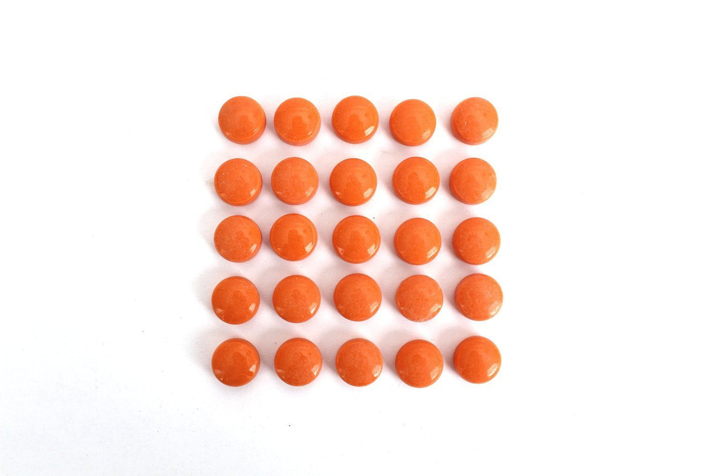 Orange Round 12 mm Mosaic Tile