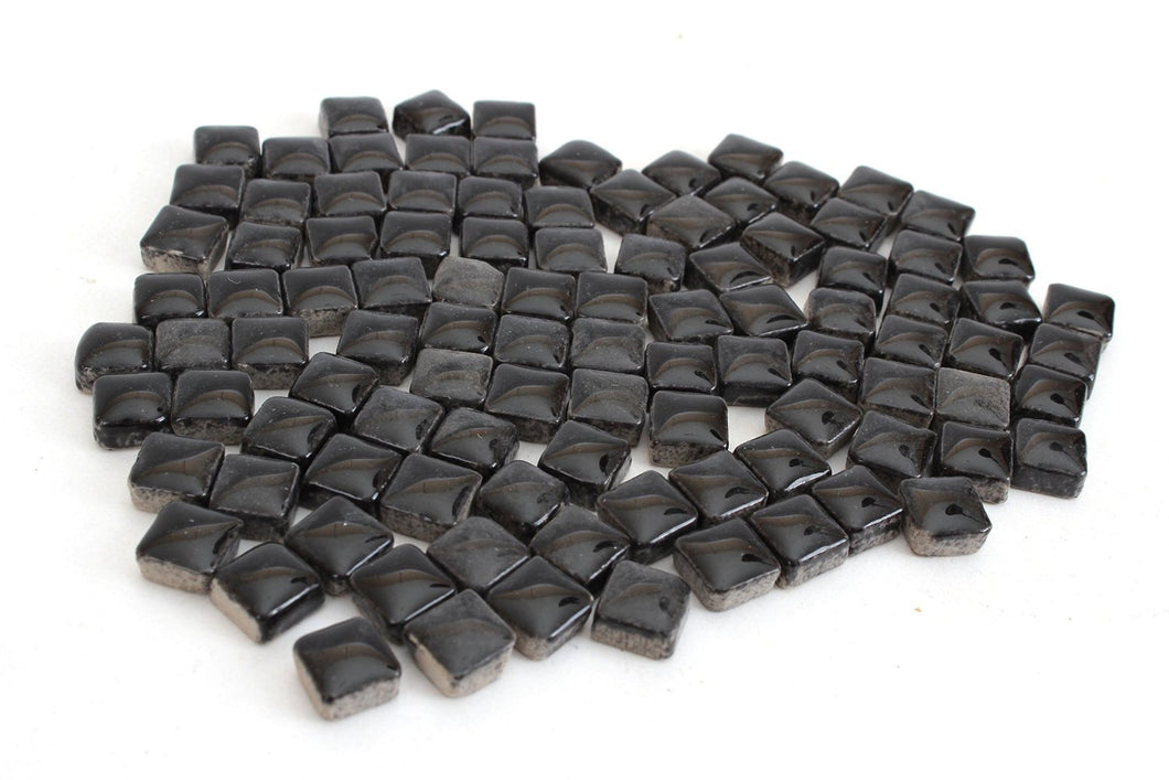 Black Ceramic Mini Tile - 4/10 Inch