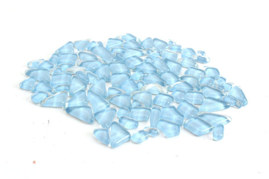 Baby Blue Smooth Mosaic Pieces