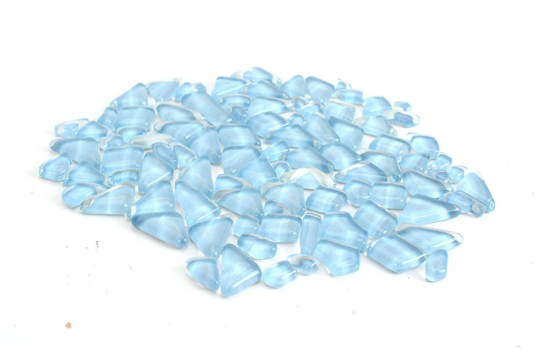 Baby Blue Smooth Mosaic Pieces